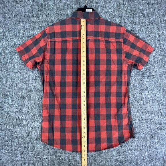 Urban Pipeline Shirt Mens Large Buffalo‎ Plaid Orange Button-Up Chore Lumberjack - Picture 9 of 11